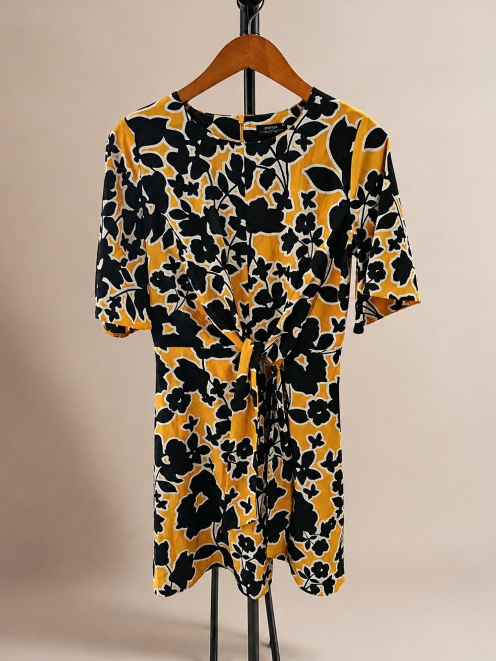 Papaya Matalan Flare Sleeve Tie Front Mini Dress Size UK 10 / US 6
